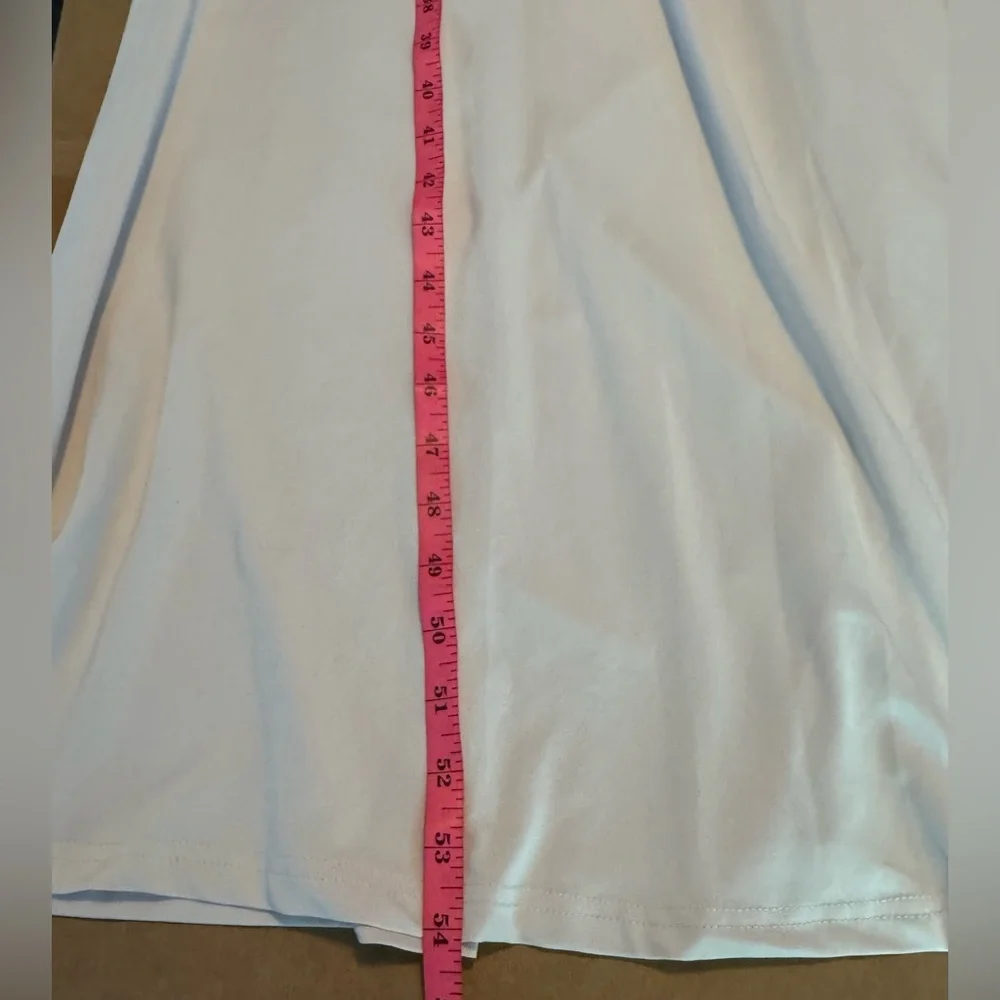Elegant Cream Long Sleeve Stretchy Maxi Dress with a Slit - Picture 11 of 12